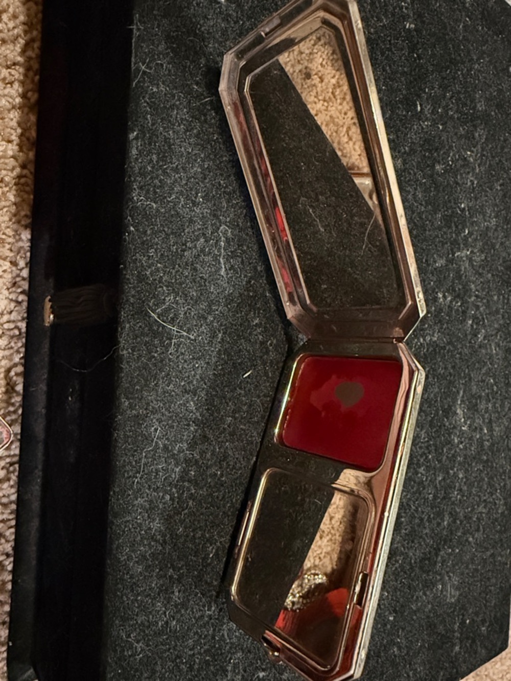 Vintage 1940’s Compact Palette with Built-in Mirror -